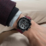 Guess Mens Burgundy Gunmetal Multi-function Watch GW0571G4