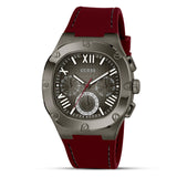 Guess Mens Burgundy Gunmetal Multi-function Watch GW0571G4