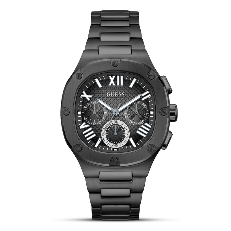 Guess Headline Black Multi-function Mens Watch GW0572G3