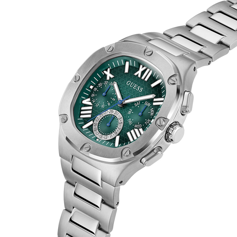 Guess Headline Multifunction Green Dial Men's Watch | GW0572G6