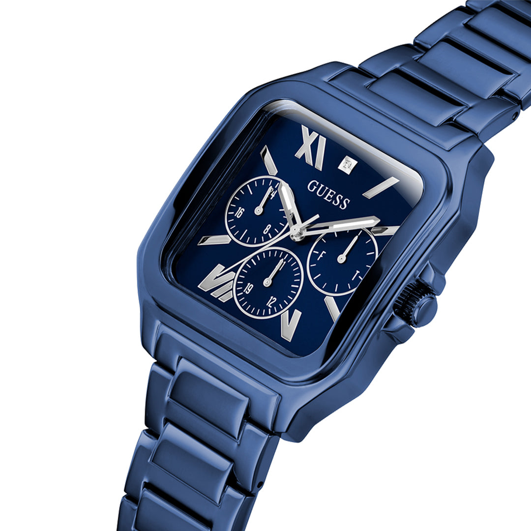 Guess Orologio Uomo GW0637G3 - Quarzo Con Cinturino In Acciaio Inox Blu - Cronografo