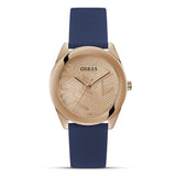 Guess Cubed Rose Gold Textured Dial Ladies Watch | GW0665L2