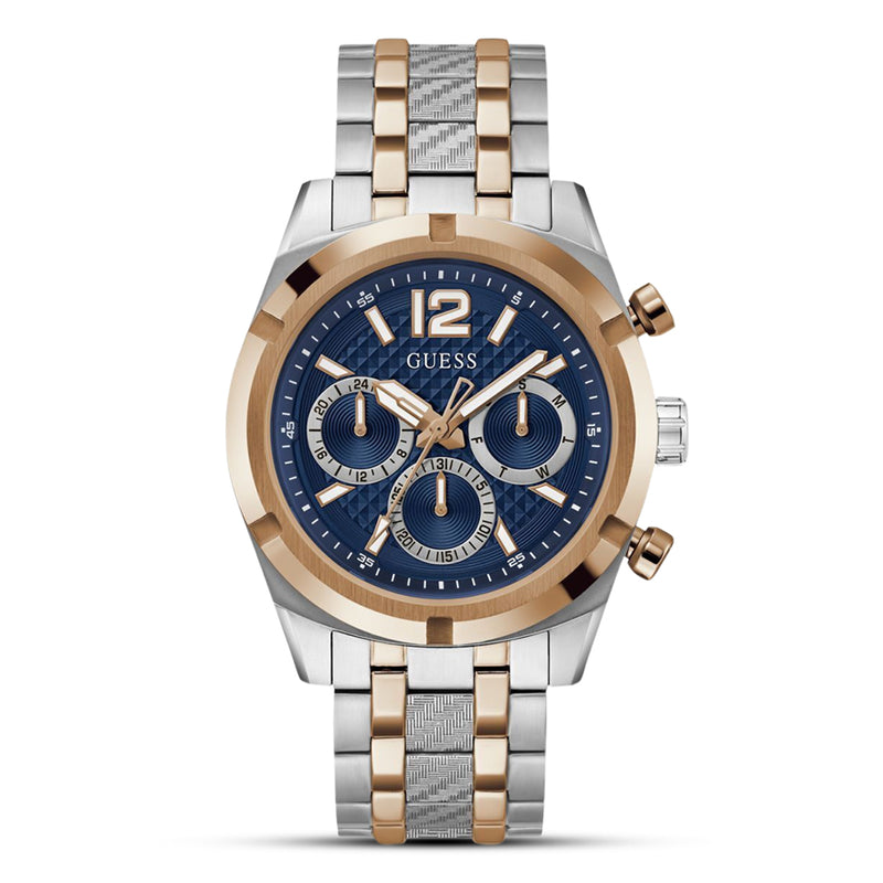 Guess Multifunction Textured Blue Dial Men's Watch | GW0714G3