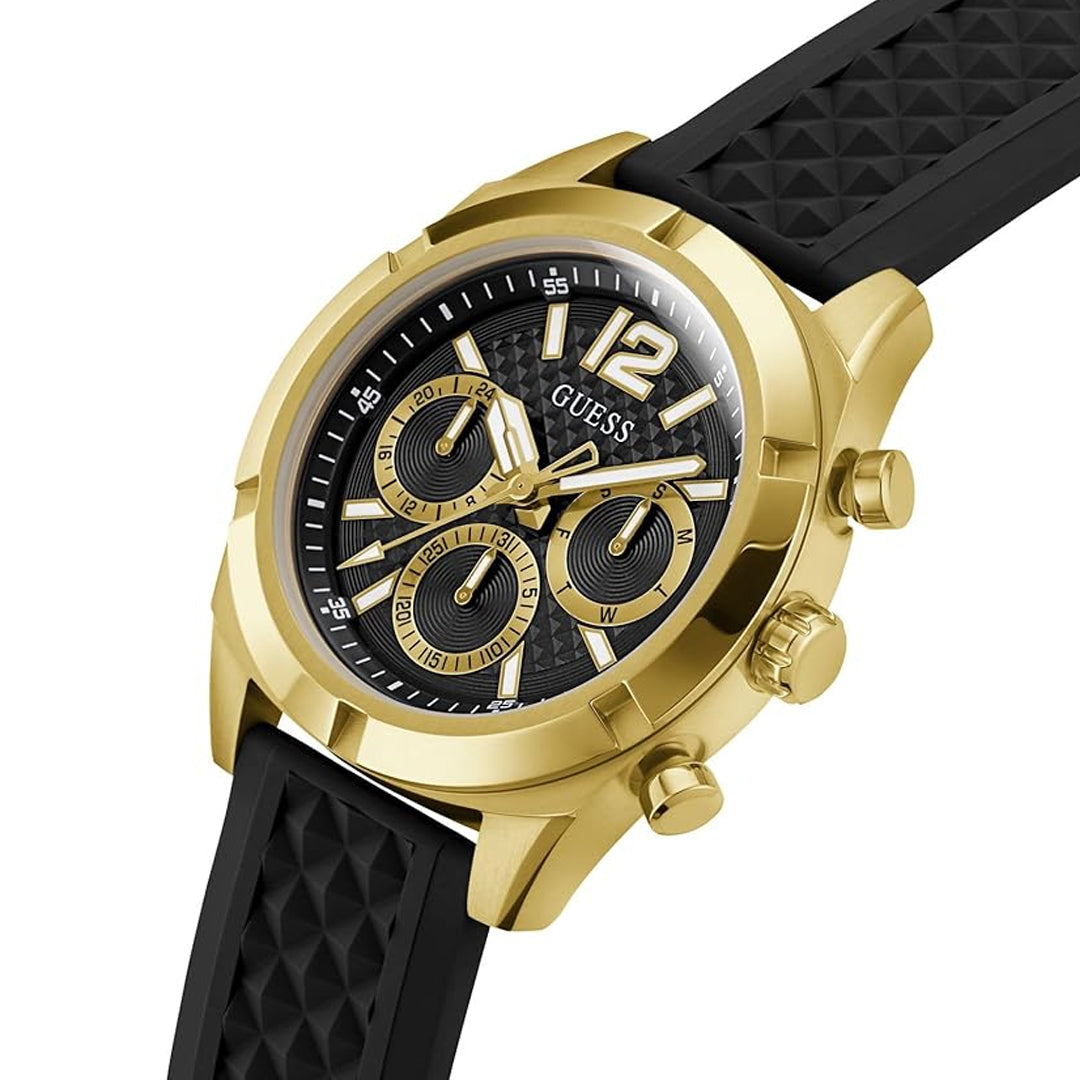 Guess Multifunction Gold Tone Black Dial Men's Watch | GW0729G2
