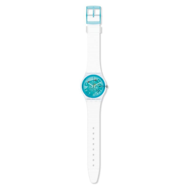 Swatch Bianco Quartz Brilliant Blue Dial Unisex Watch GW215
