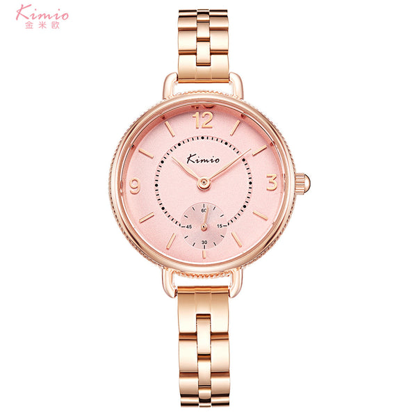 Kimio Fancy Two-Hand Pink Dial Ladies Watch K6449M-CZ1RRL