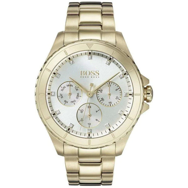 Hugo Boss Dames-Horloge Gold tone Silver Dial Ladies Watch HB1502445