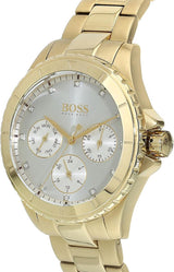 Hugo Boss Dames-Horloge Gold tone Silver Dial Ladies Watch HB1502445