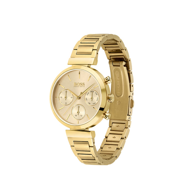 Hugo Boss Flawless Gold Dial Ladies Watch HB1502415