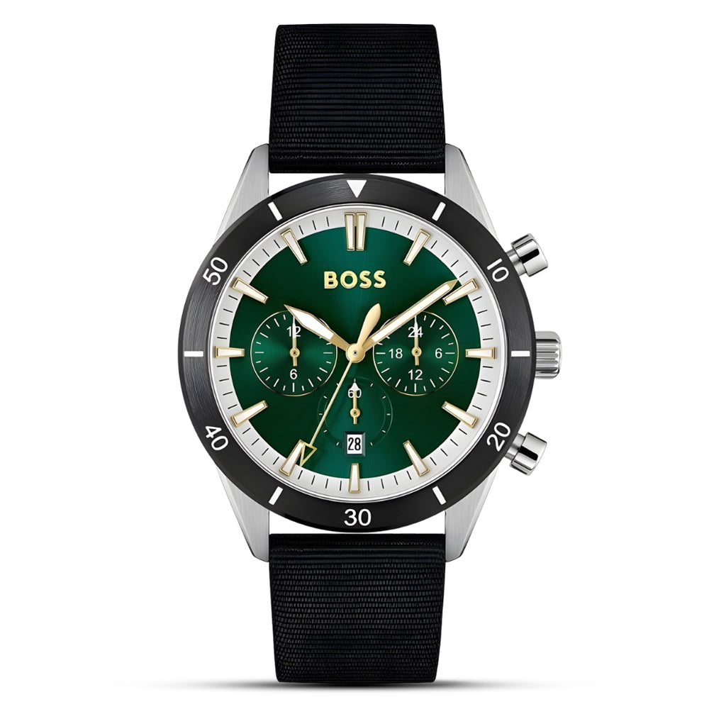 Hugo Boss Santiago Green Analogue Quartz Watch HB1513936