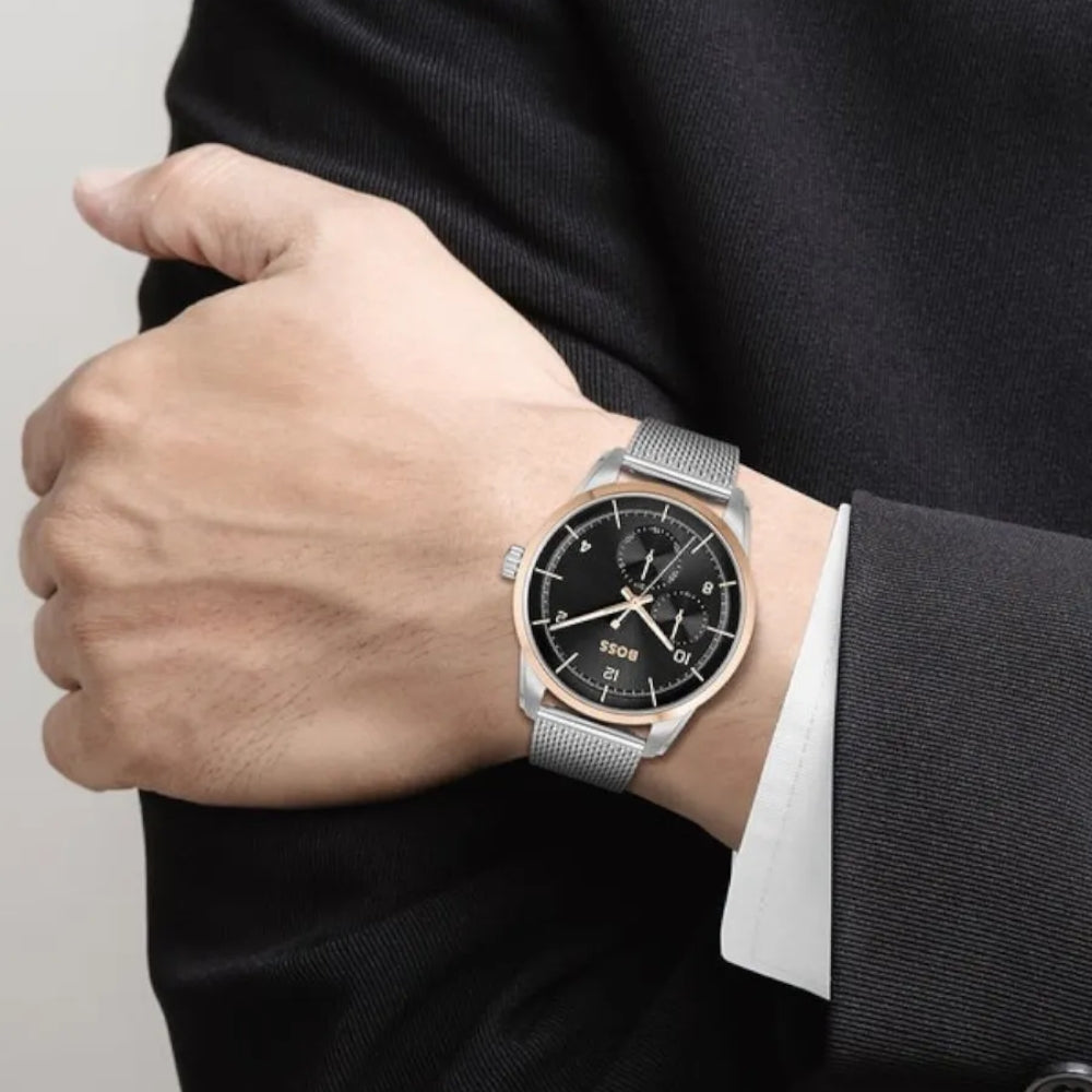 Hugo Boss Sophio Mesh Black Dial Men's Watch HB1513961