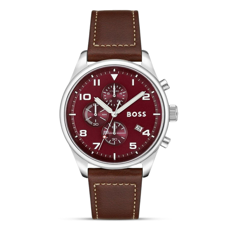 Hugo Boss Chronograph Maroon Dial Men's Watch | HB1513988