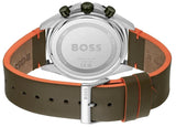 Hugo Boss Cloud Green Dial Leather Strap Watch| HB1514018