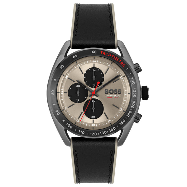 Hugo Boss Center Court Silver Dial Leather Men's Watch| HB1514024