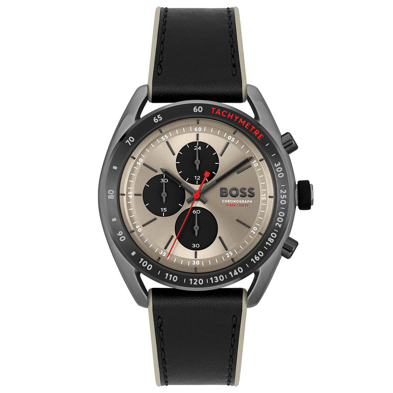 Hugo Boss Center Court Silver Dial Leather Men's Watch| HB1514024
