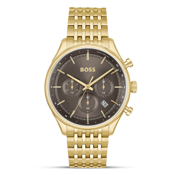 Hugo Boss Heren Horloge Gold-Tone Grey Dial Men's Watch | HB1514051