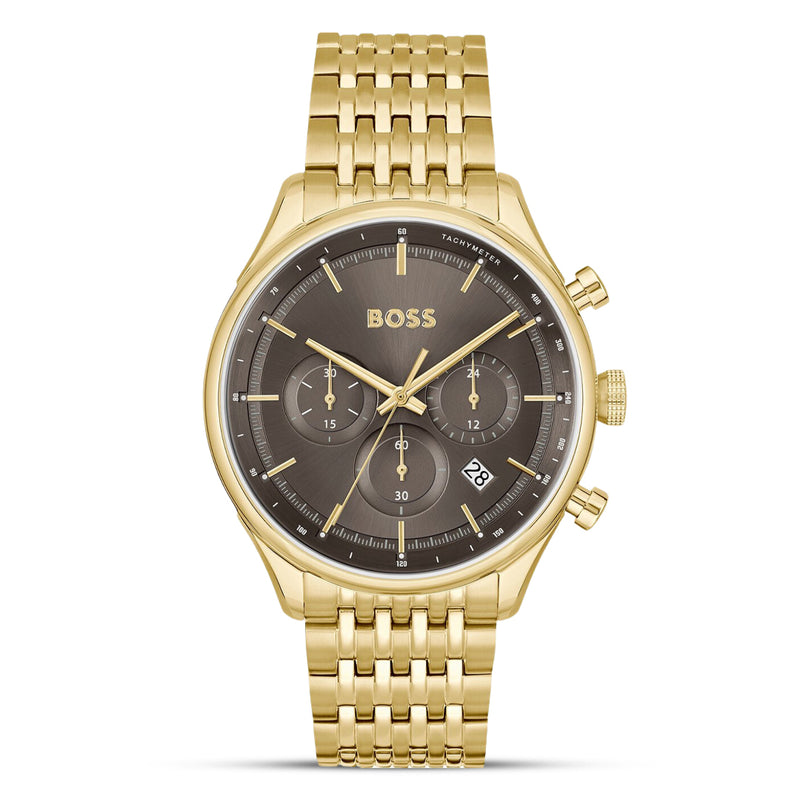 Hugo Boss Heren Horloge Gold-Tone Grey Dial Men's Watch | HB1514051