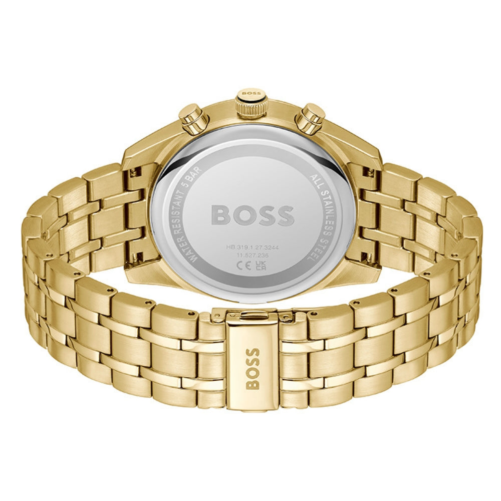 Hugo Boss Skytraveller Gold Tone Black Dial Men's Watch | HB1514152
