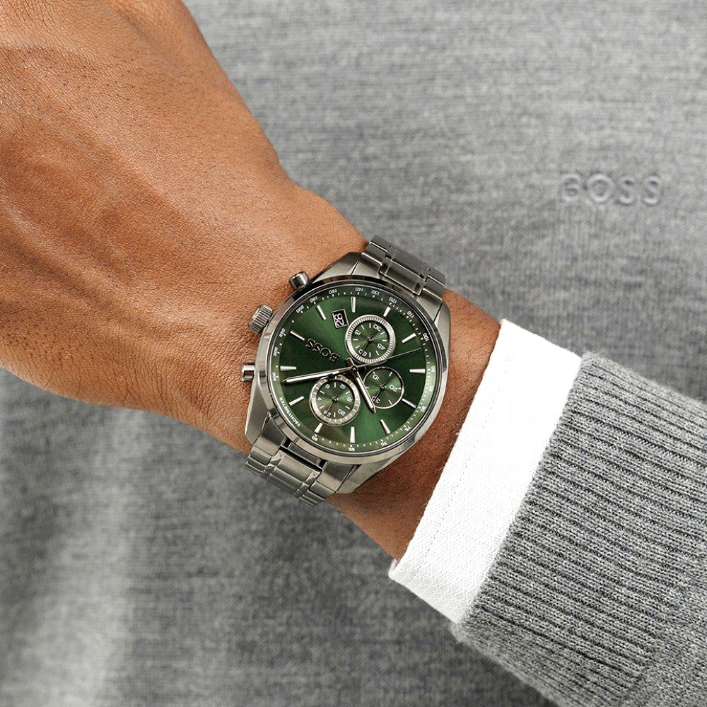 HUGO BOSS Grand Prix Green Dial Men's Watch | HB1514228