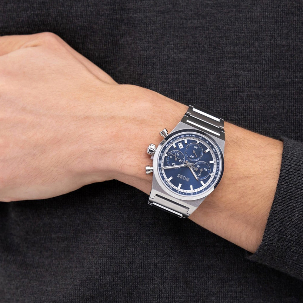 HUGO BOSS Candor Chronograph horloge Blue Dial Men's Watch HB1514250 