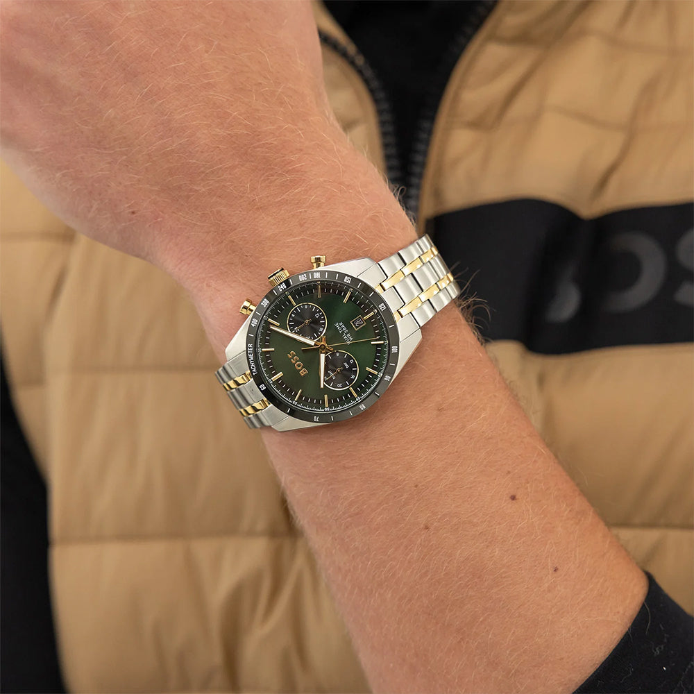 Hugo Boss Tourmaster Green Multifunction Dial Men's Watch | HB1514287