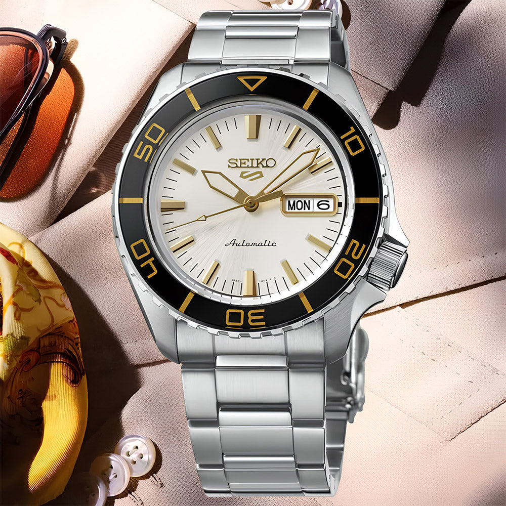 Seiko 5 Sports White Dial Automatic Watch HDB004K1