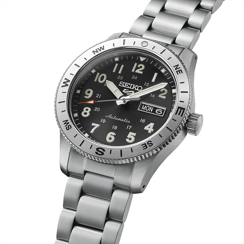 Seiko 5 Sports Field "Compass Edition" Black Dial Watch HDB006K1