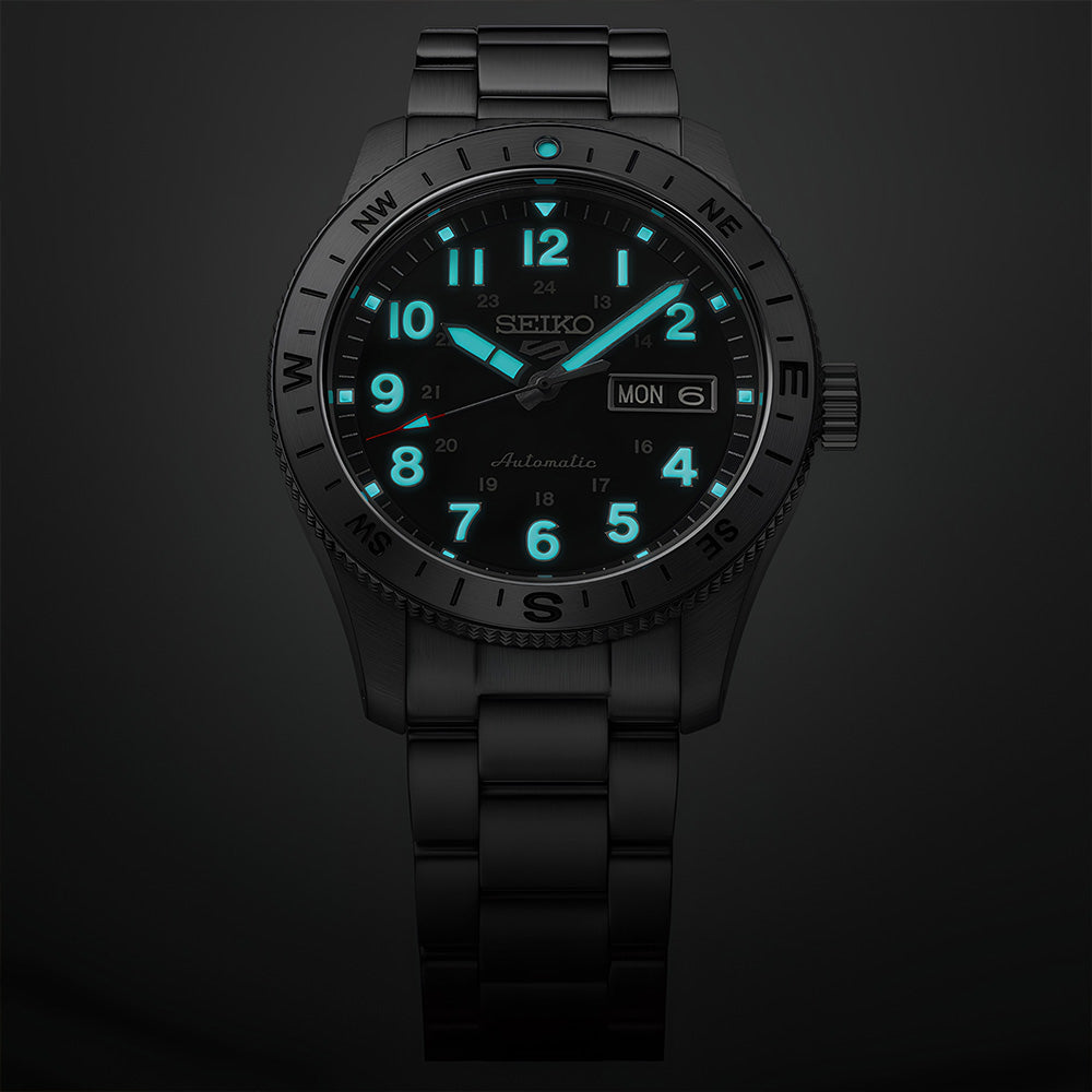 Seiko 5 Sports Field "Compass Edition" Black Dial Watch HDB006K1