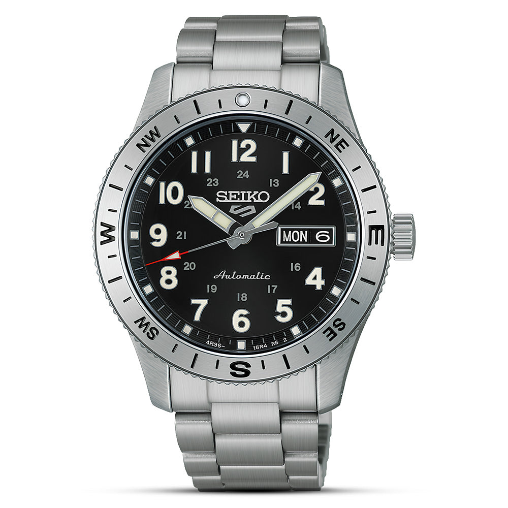 Seiko 5 Sports Field "Compass Edition" Black Dial Watch HDB006K1