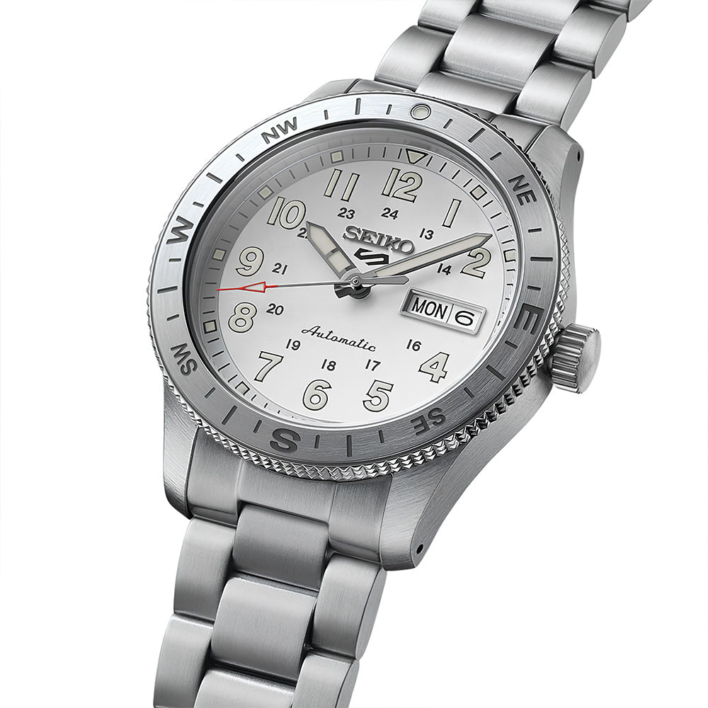 Seiko 5 Sports Field "Compass Edition" White Dial Watch HDB007K1