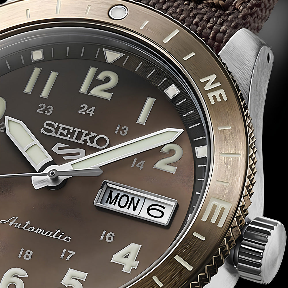  Seiko 5 Sports Field Series Automatic Brown Dial Watch HDB009K1