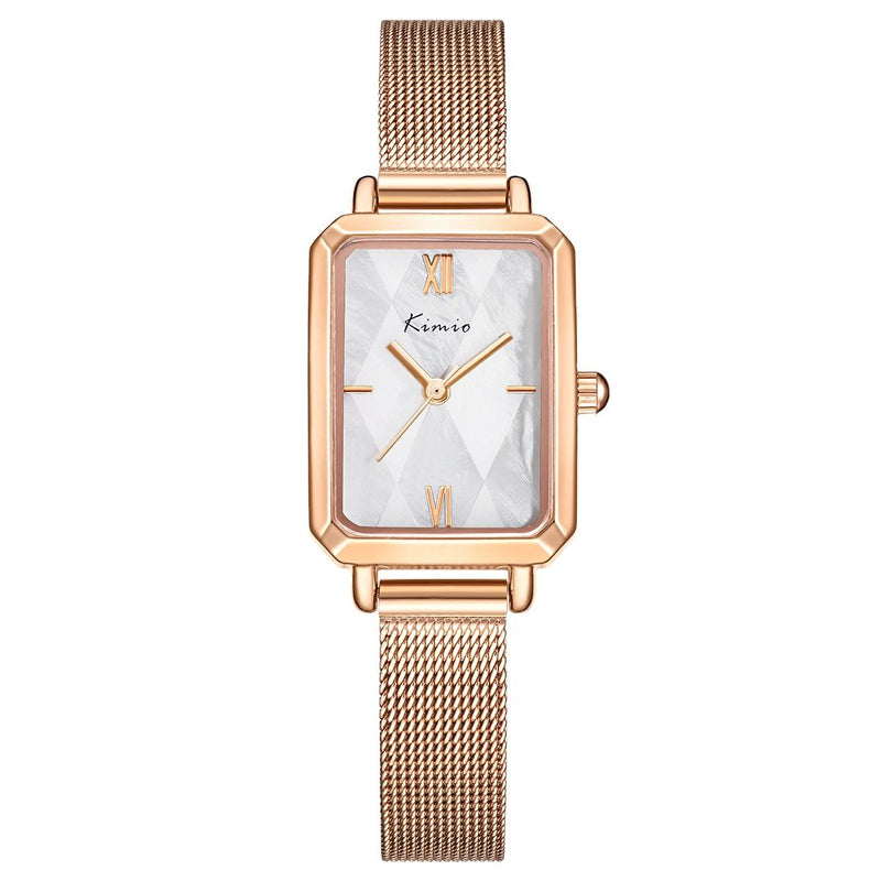 KIMIO Marble Texture Dial Mesh Strap Ladies Watch | K6479S