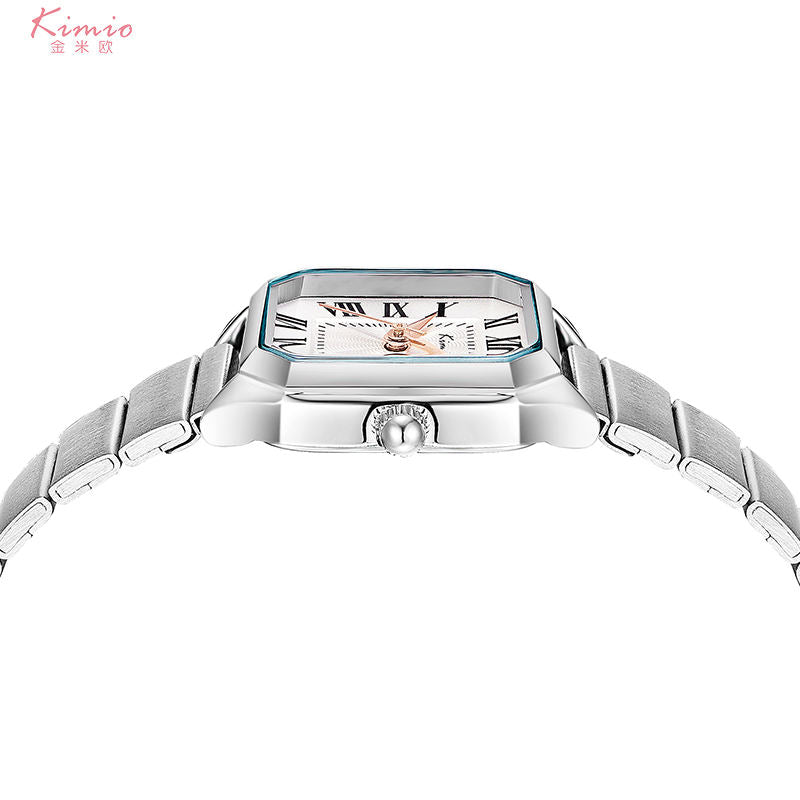 Kimio White Dial Silver Tone Strap Ladies Watch | K6540S-XZ1WWW