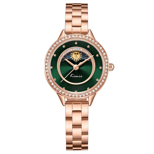 kimio Moon Phase Green Dial Ladies Watch | K6485S-XZ1RRQ