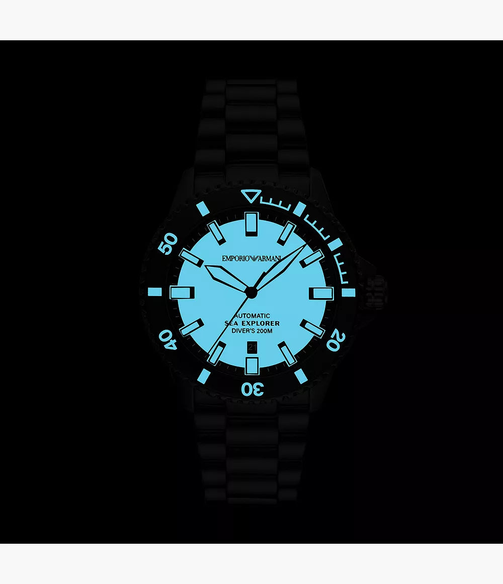 Emporio Armani Sea Explorer Automatic Blue Dial Men's Watch | AR60084