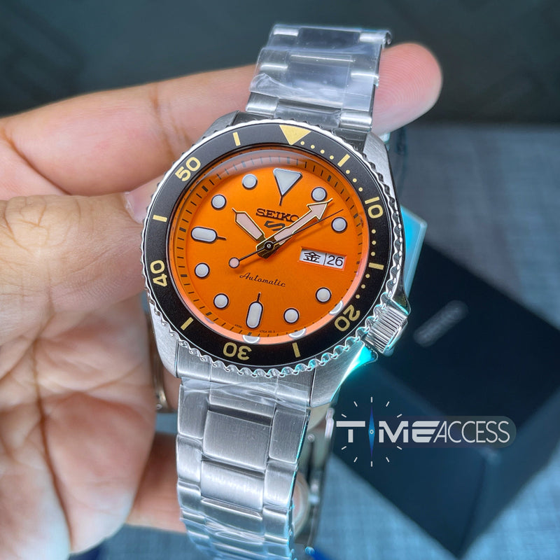 Seiko 5 Automatic Men's Orange Dial Watch SRPD59K1
