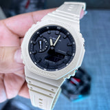 Casio G-Shock Beige Analog Digital Sport Men's Watch | GA-2100-5ADR