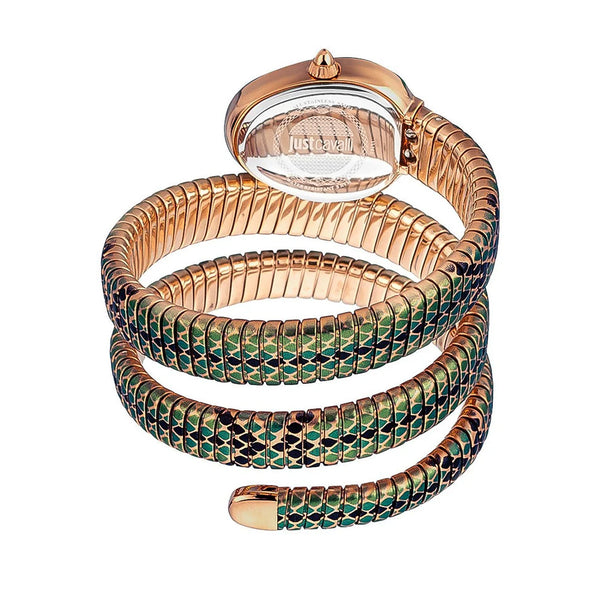 Just Cavalli Glam Snake Green Dial Ladies Watch | JC1L163M0265