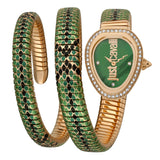 Just Cavalli Glam Snake Green Dial Ladies Watch | JC1L163M0265