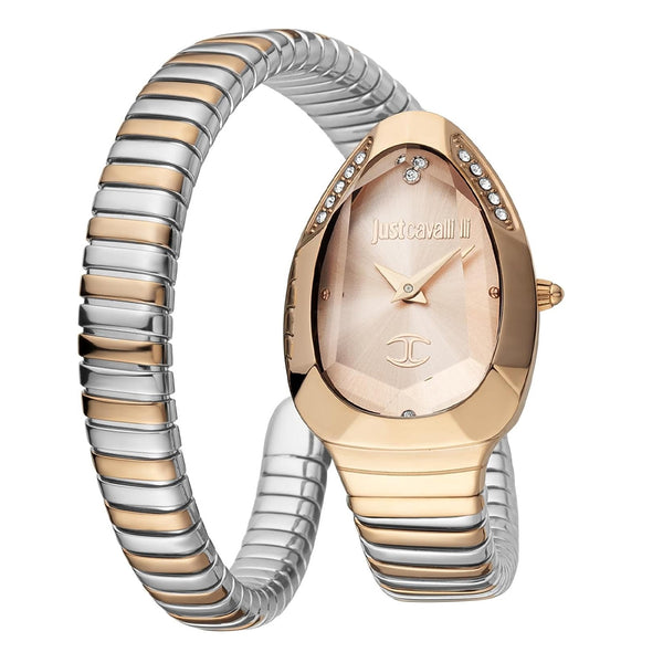 Just Cavalli Signature Snake Rose Gold Dial Ladies Watch | JC1L208M0075