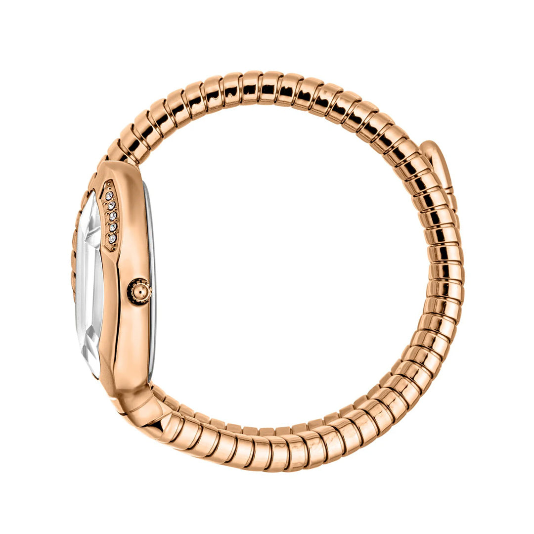 Just Cavalli Signature Snake White Dial Ladies Watch | JC1L223M0045