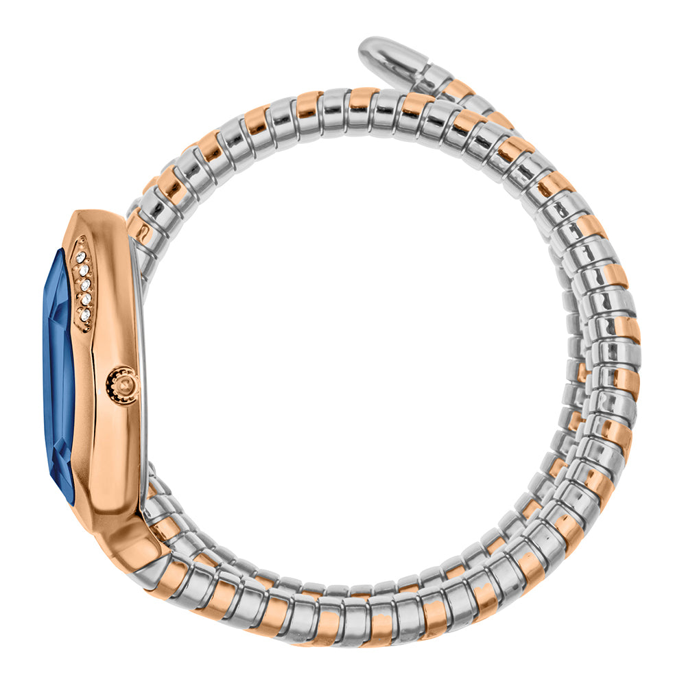 Just Cavalli Signature Snake Blue Dial Ladies Watch JC1L224M0095