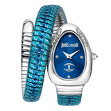 Just Cavalli Glam Snake Blue Dial Ladies Watch | JC1L251M0015
