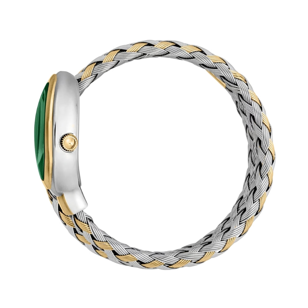 Just Cavalli Snake Two Tone Green Dial Ladies Watch | JC1L306M0065