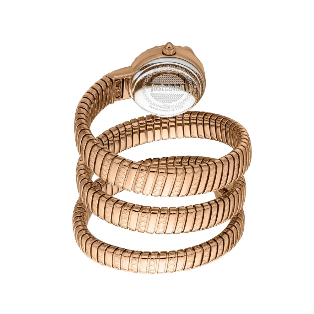 Just Cavalli Enchanting Snake Olive Dial Ladies Watch | JC1L302M0045