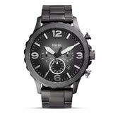 Fossil Nate Chronograph Smoke Stainless Steel Mens Watch | JR1437