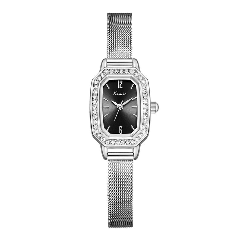 KIMIO Crystal Stainless Mesh Strap Ladies Watch | K6362S