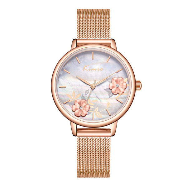 KIMIO Floral Dial Ladies Watch | K6381M