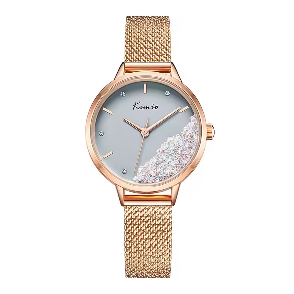Kimio KIMIO Floral Texture Dial Ladies Watch | K6391M