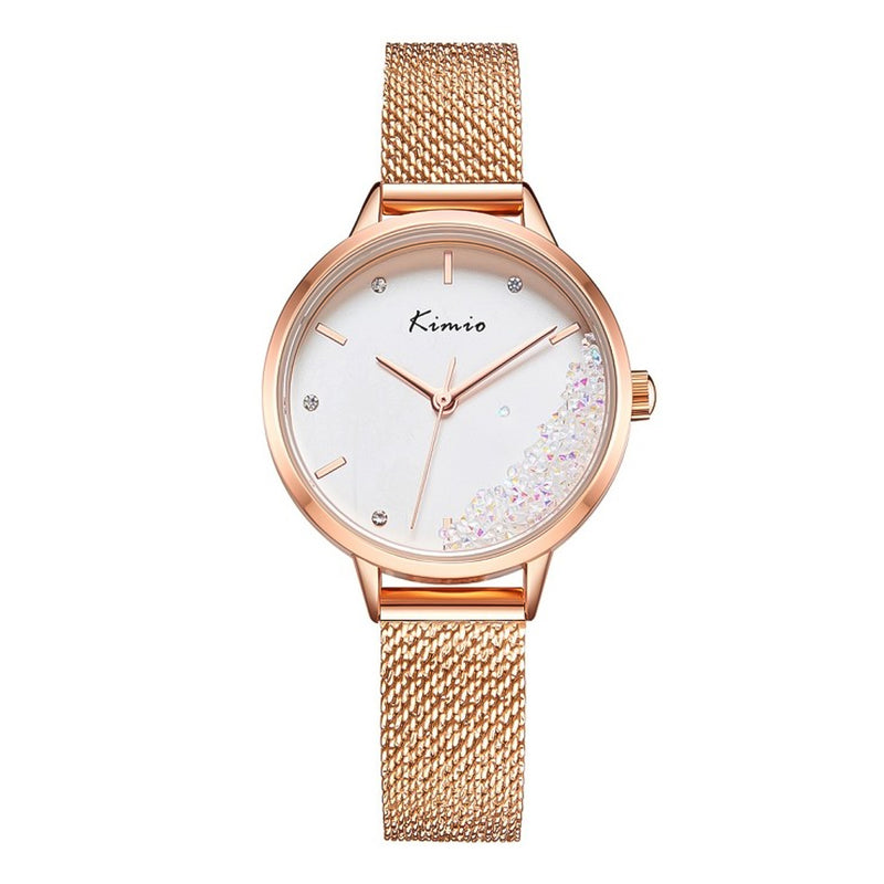 KIMIO Floral Texture Dial Ladies Watch | K6391M